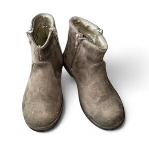 Greybrownish suede ankle boots
